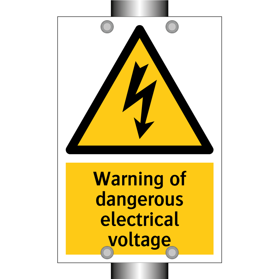 Warning of dangerous electrical voltage