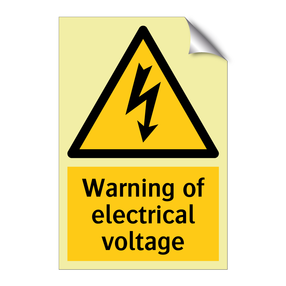 Warning of electrical voltage