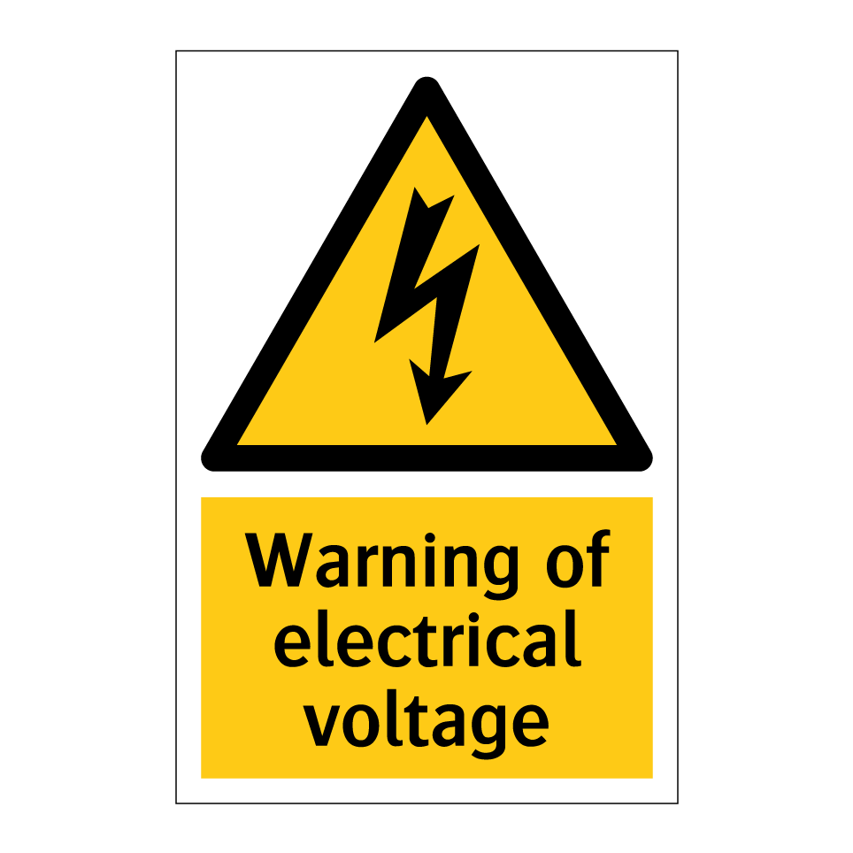 Warning of electrical voltage