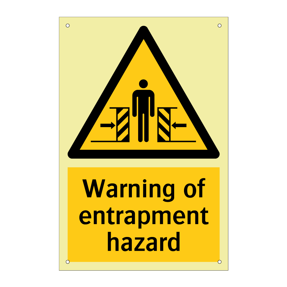 Warning of entrapment hazard