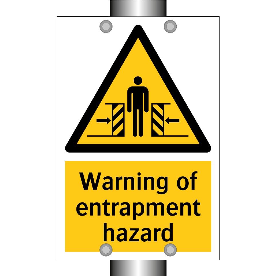 Warning of entrapment hazard