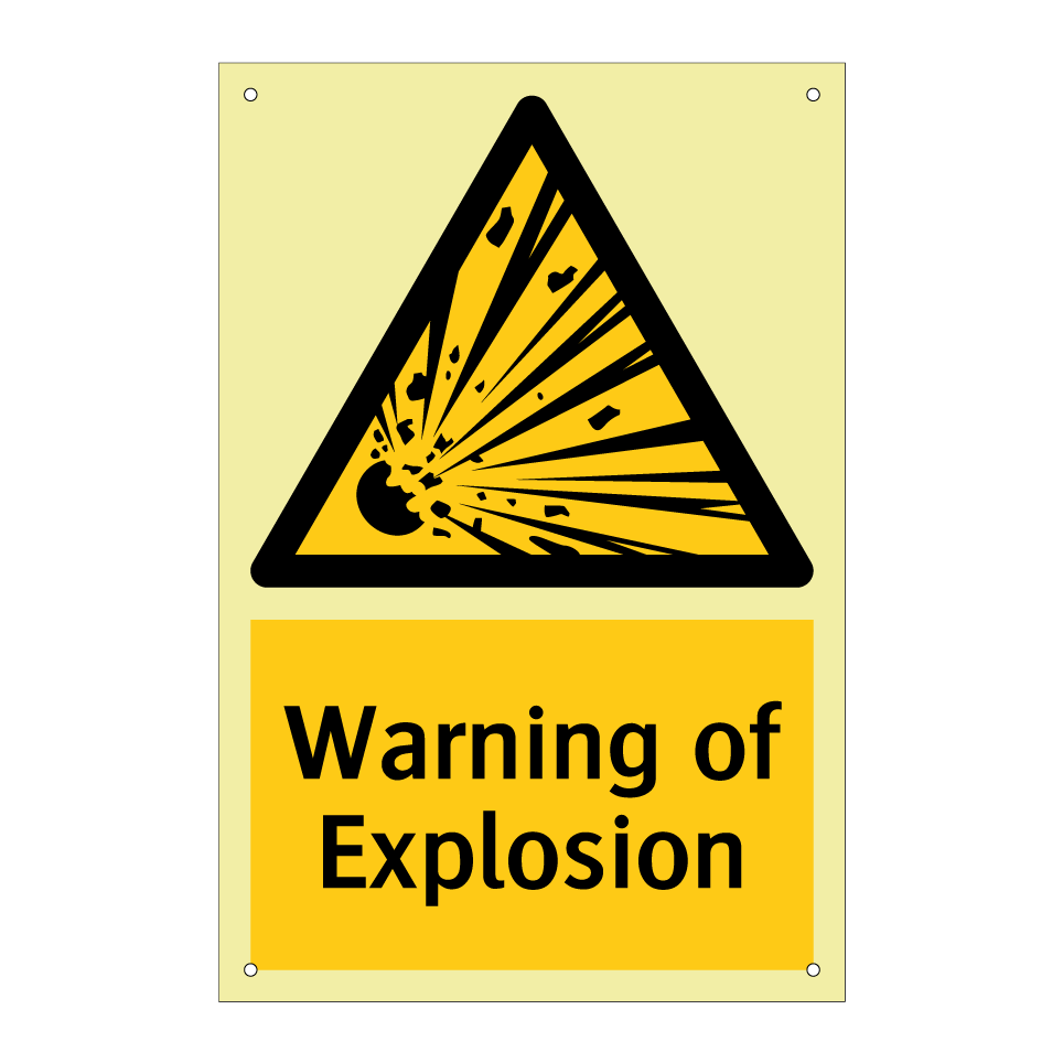 Warning of Explosion