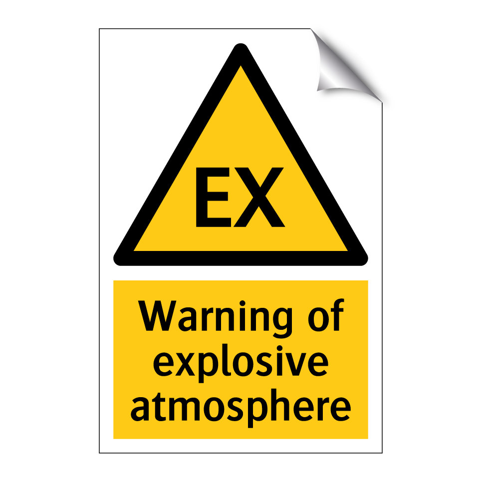 Warning of explosive atmosphere