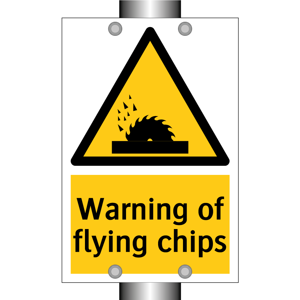 Warning of flying chips
