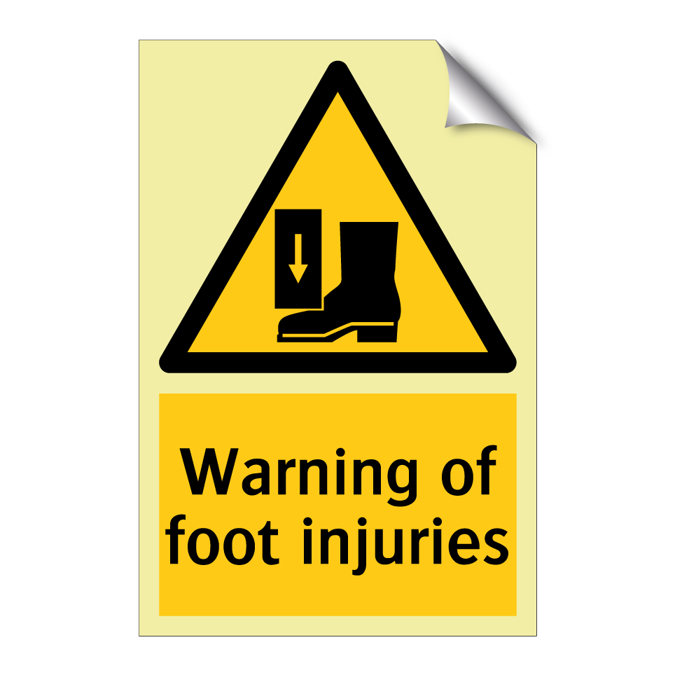 Warning of foot injuries