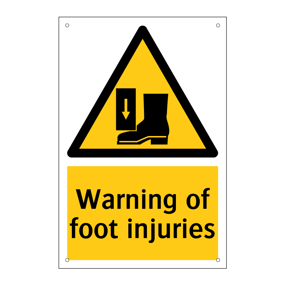 Warning of foot injuries