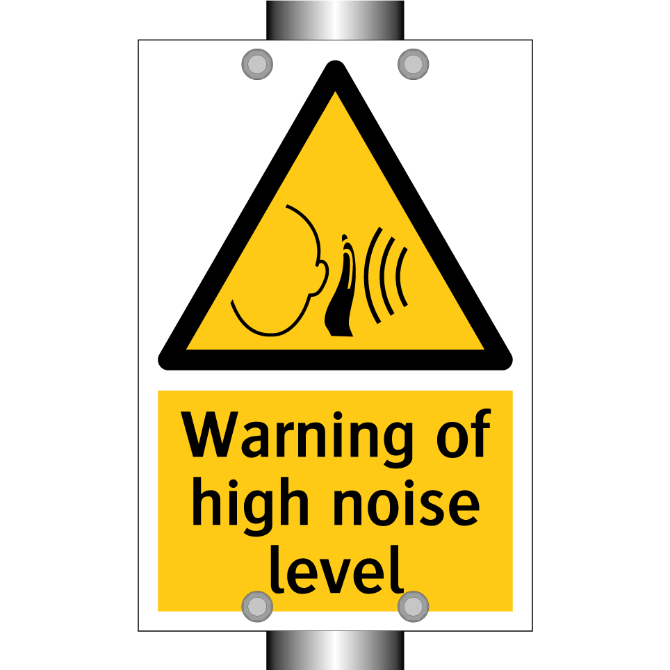 Warning of high noise level