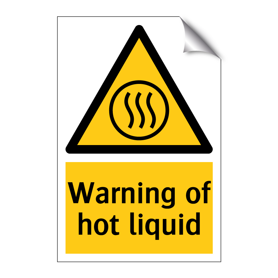 Warning of hot liquid