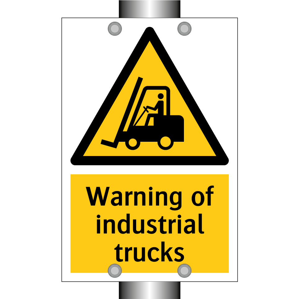 Warning of industrial trucks