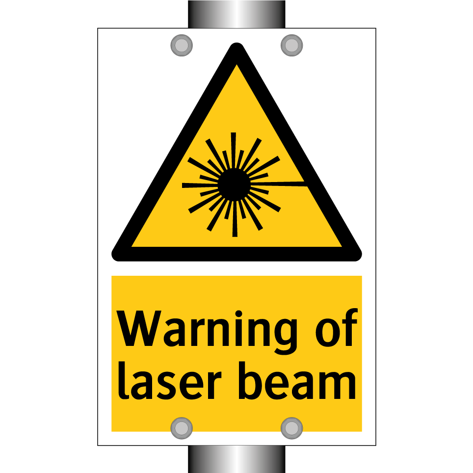Warning of laser beam