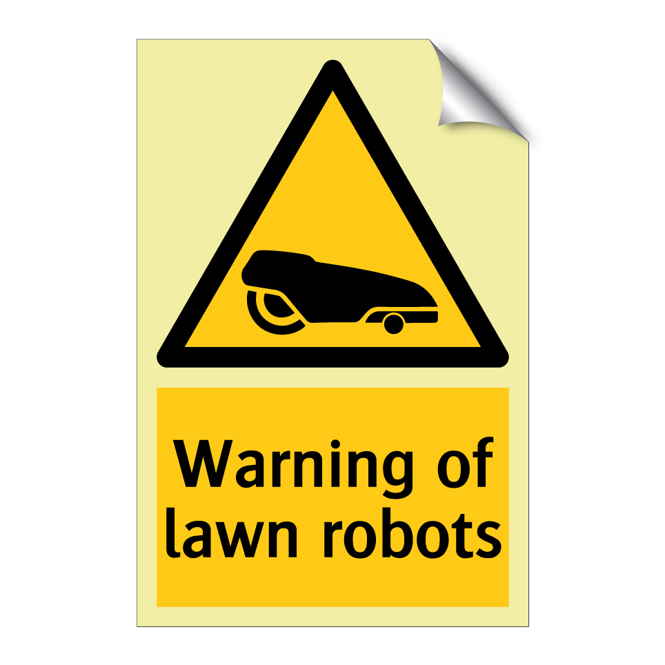 Warning of lawn robots