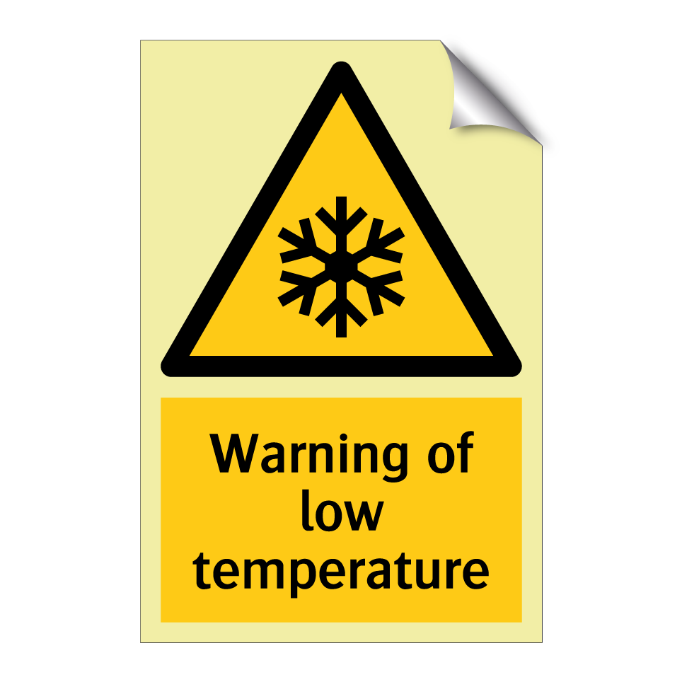 Warning of low temperature