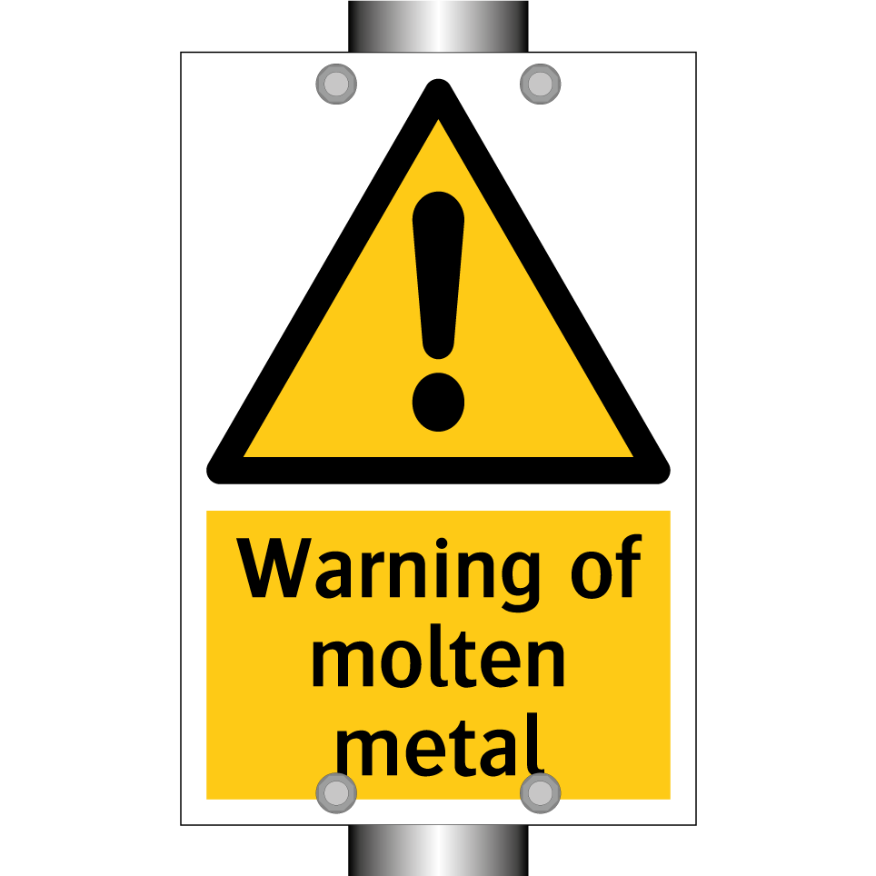 Warning of molten metal