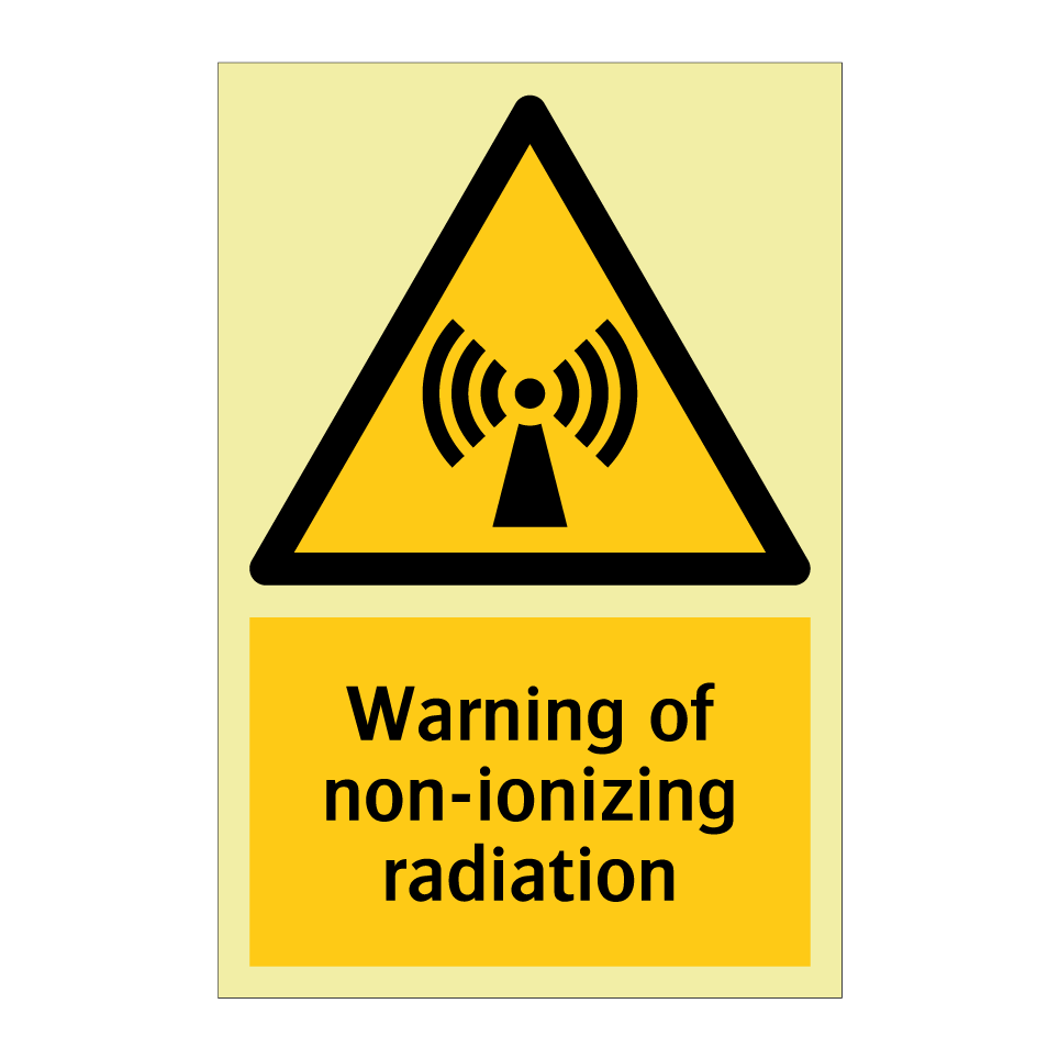 Warning of non-ionizing radiation