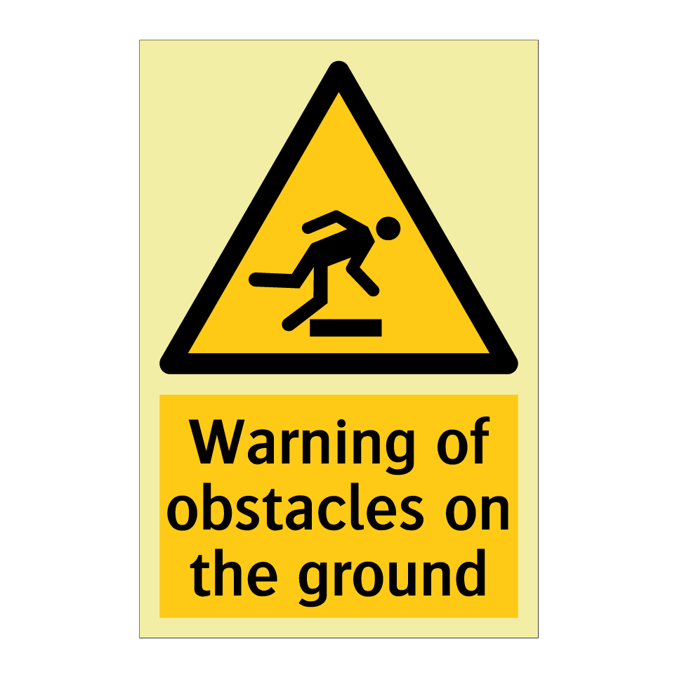 Warning of obstacles on the ground