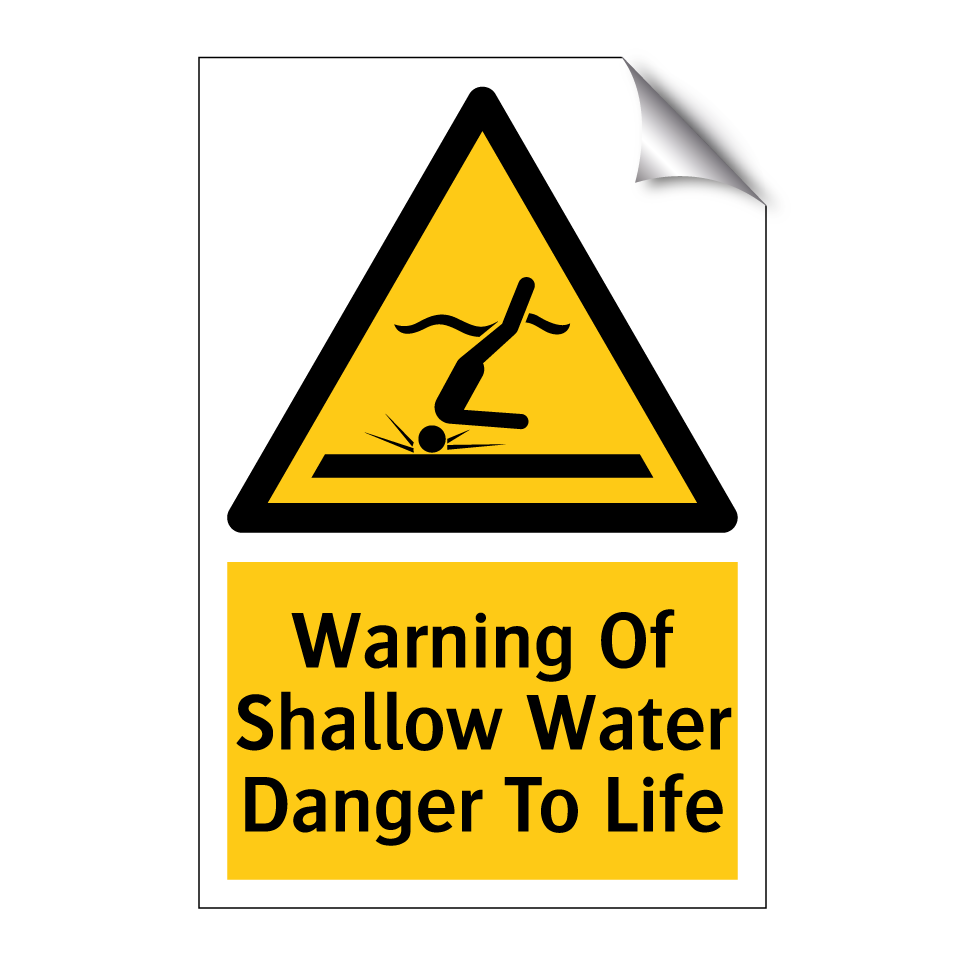 Warning Of Shallow Water Danger To Life