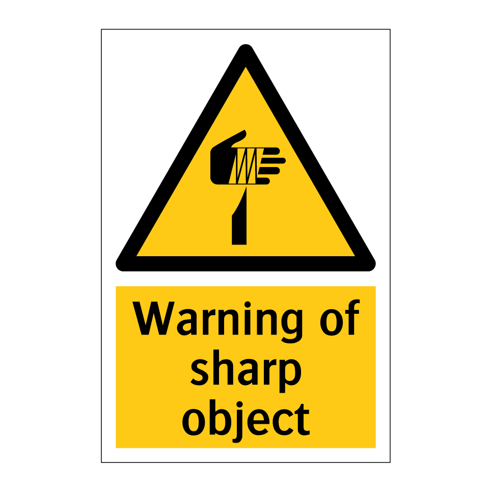 Warning of sharp object