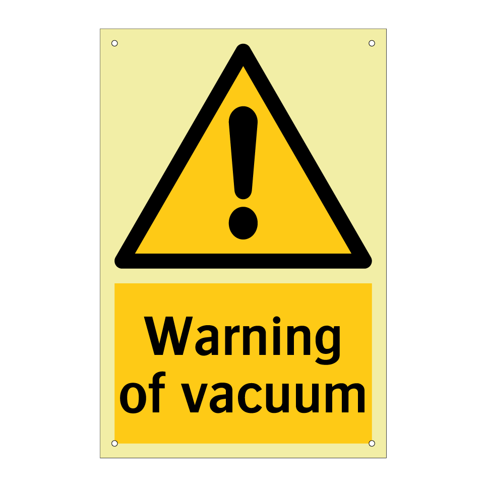 Warning of vacuum