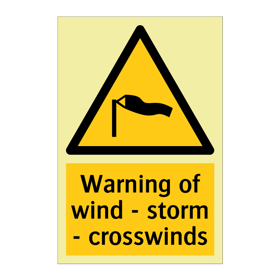 Warning of wind - storm - crosswinds