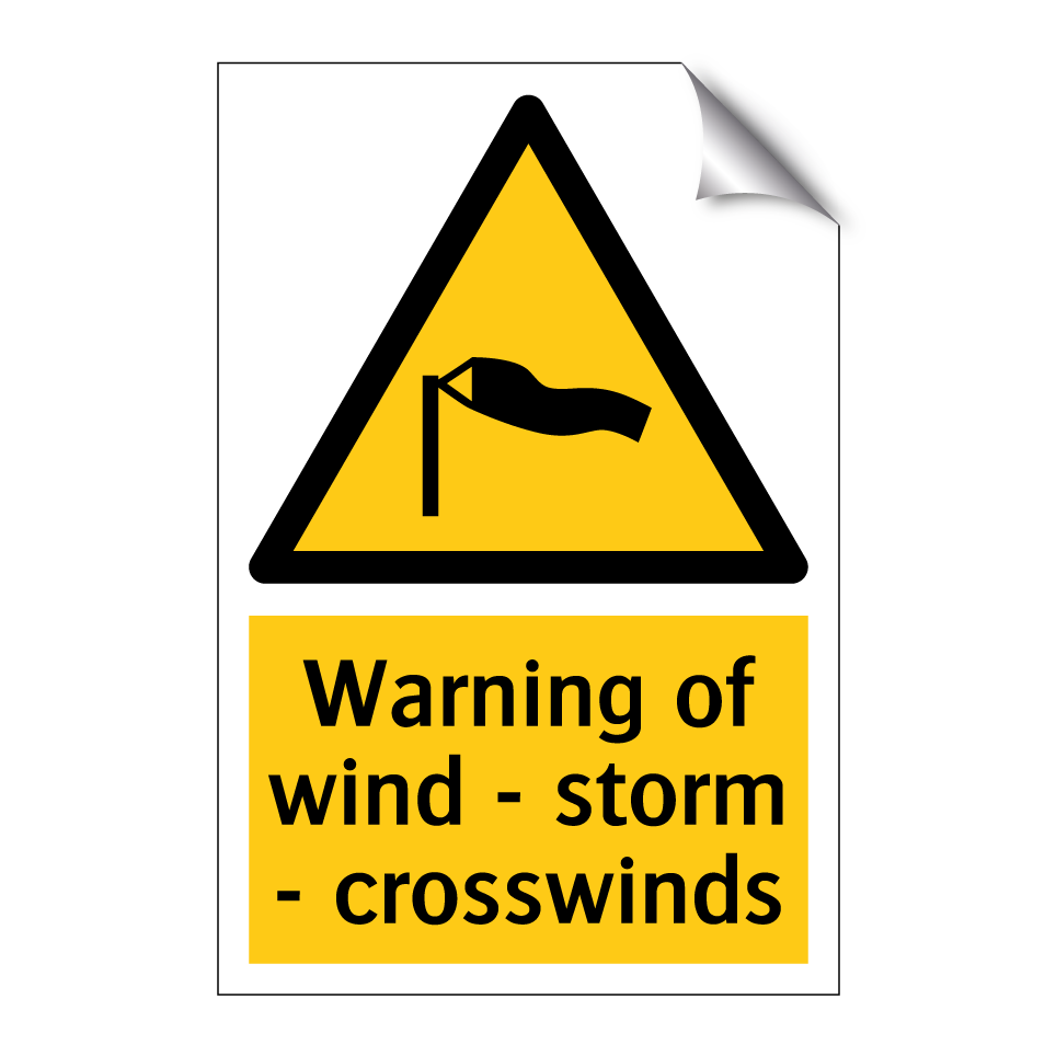 Warning of wind - storm - crosswinds