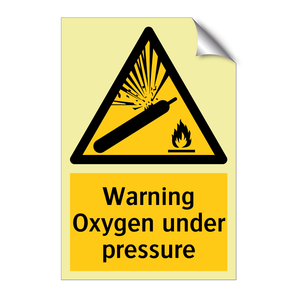 Warning Oxygen under pressure