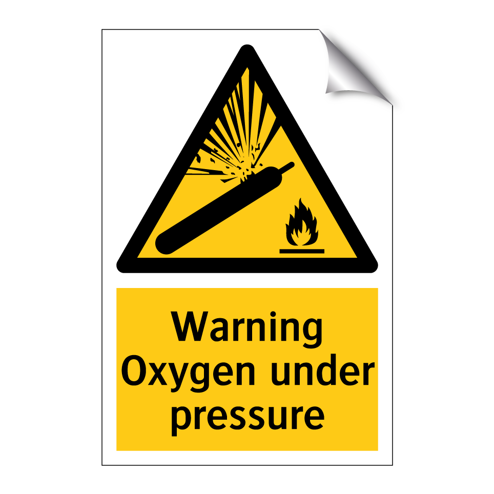 Warning Oxygen under pressure