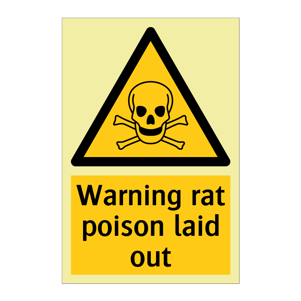 Warning rat poison laid out