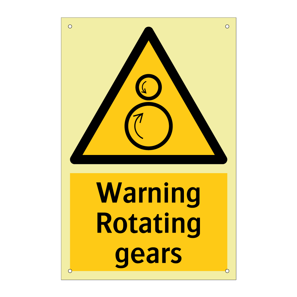 Warning Rotating gears