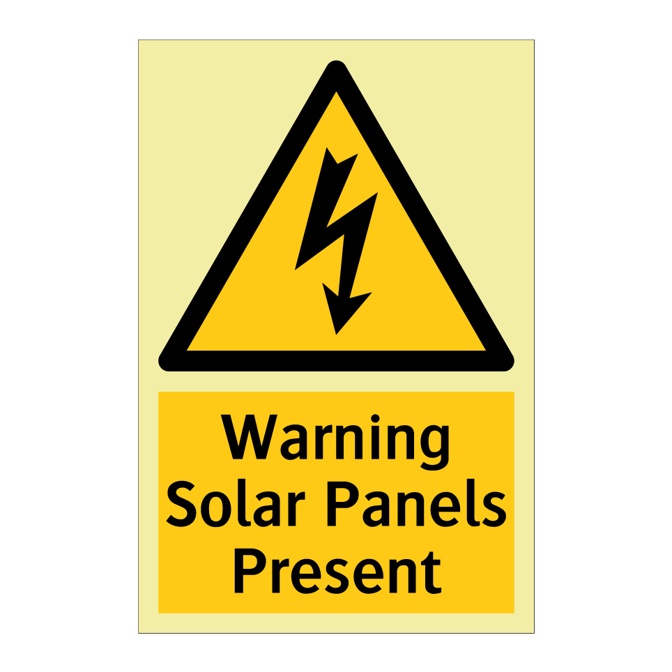 Warning Solar Panels Present