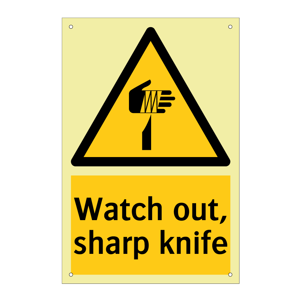 Watch out, sharp knife