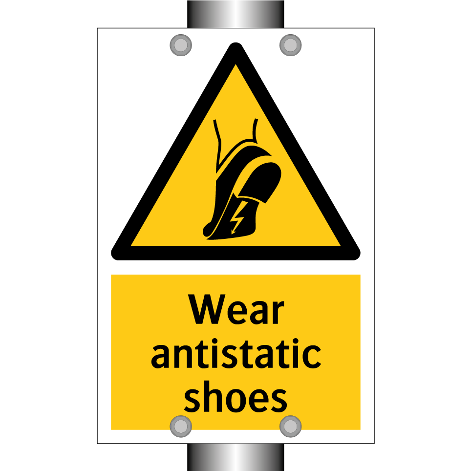 Wear antistatic shoes