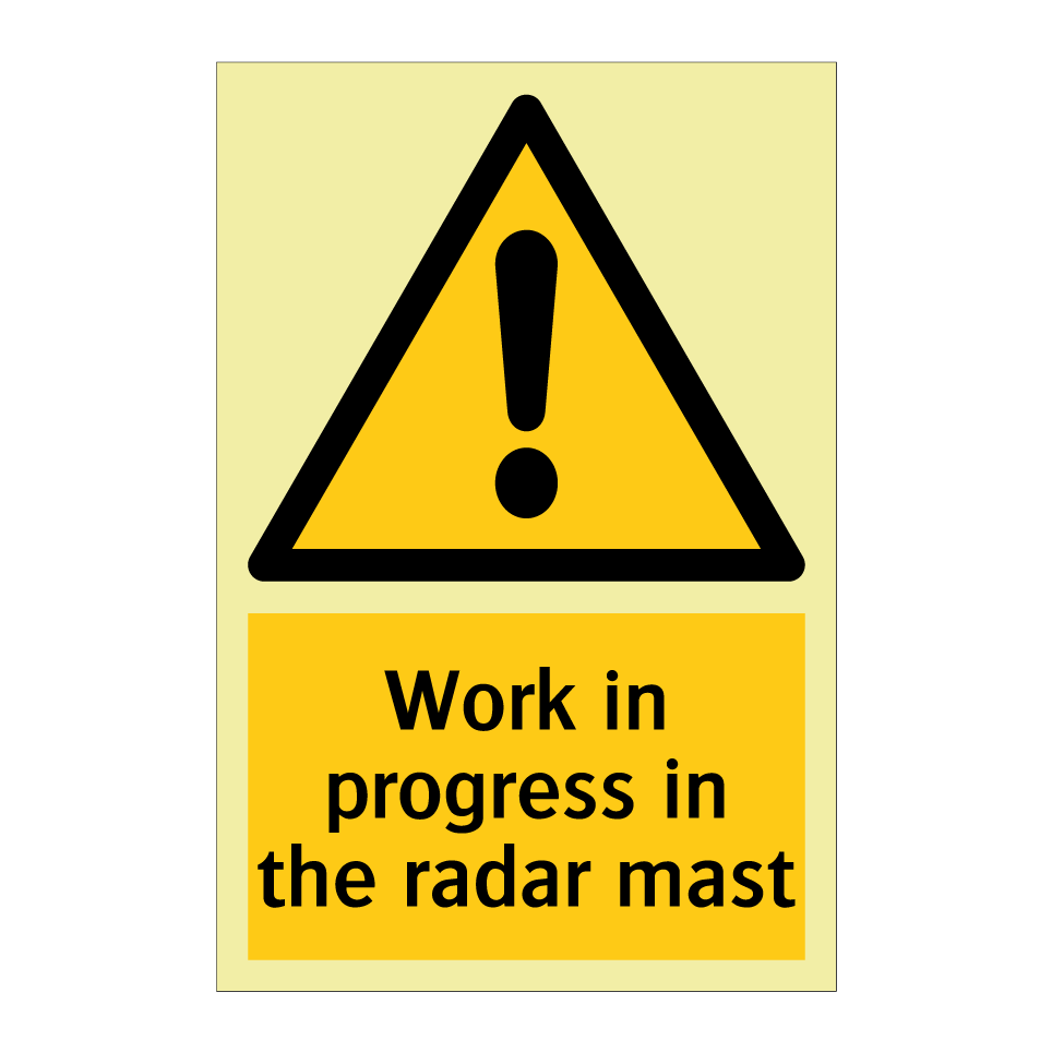 Work in progress in the radar mast