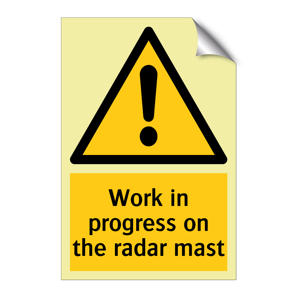 Work in progress on the radar mast