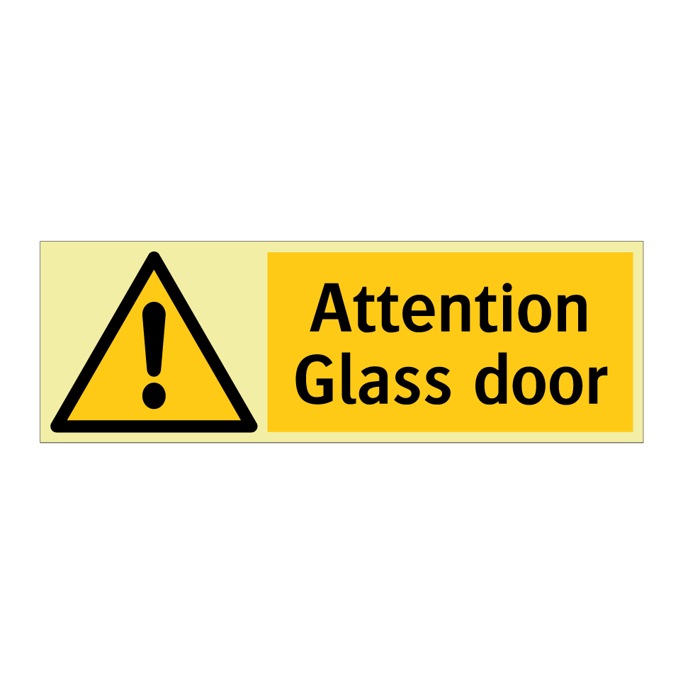 Attention Glass door