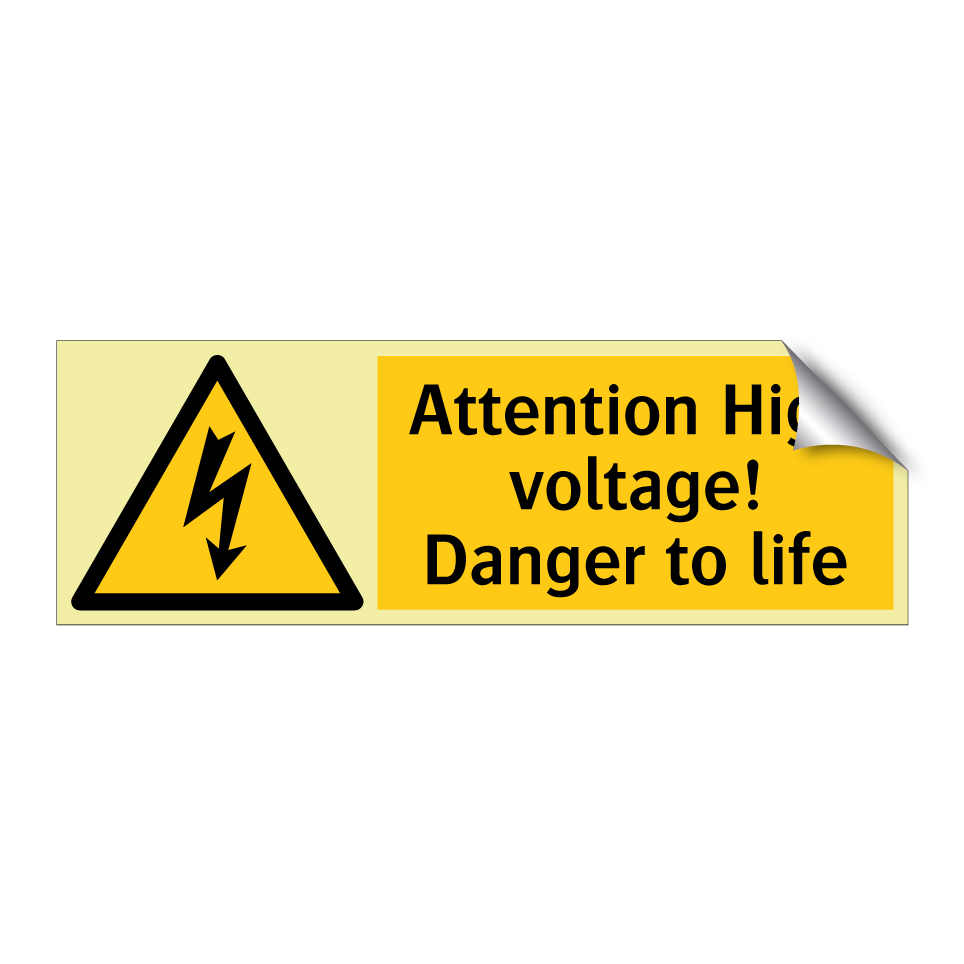 Attention High voltage! Danger to life
