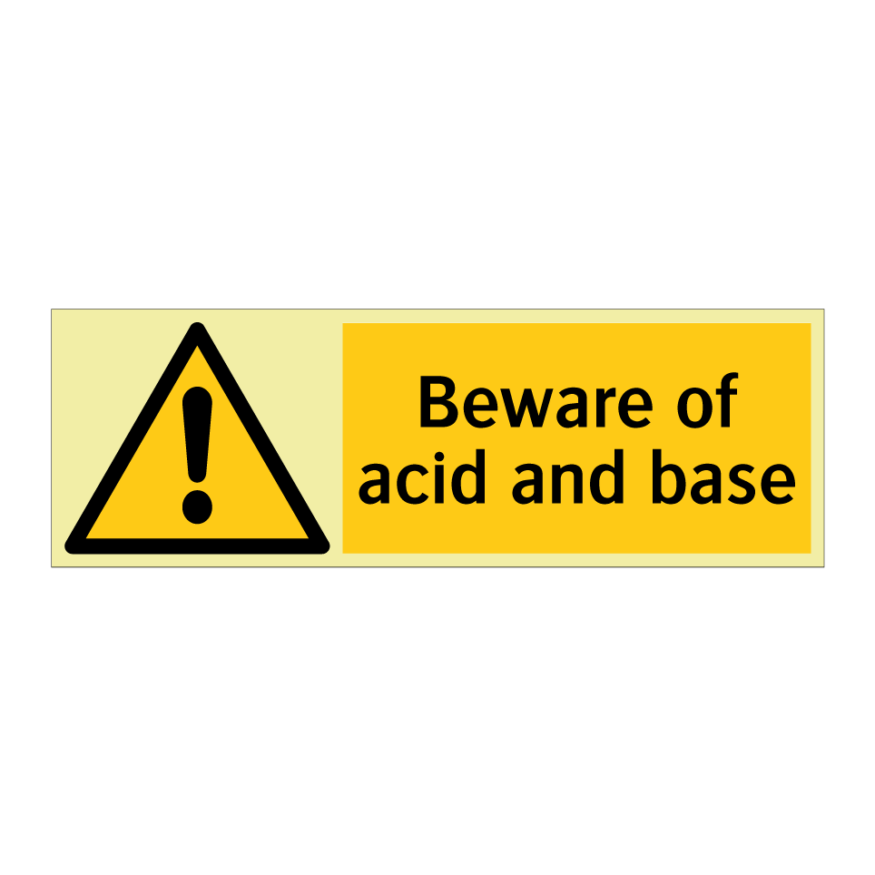 Beware of acid and base