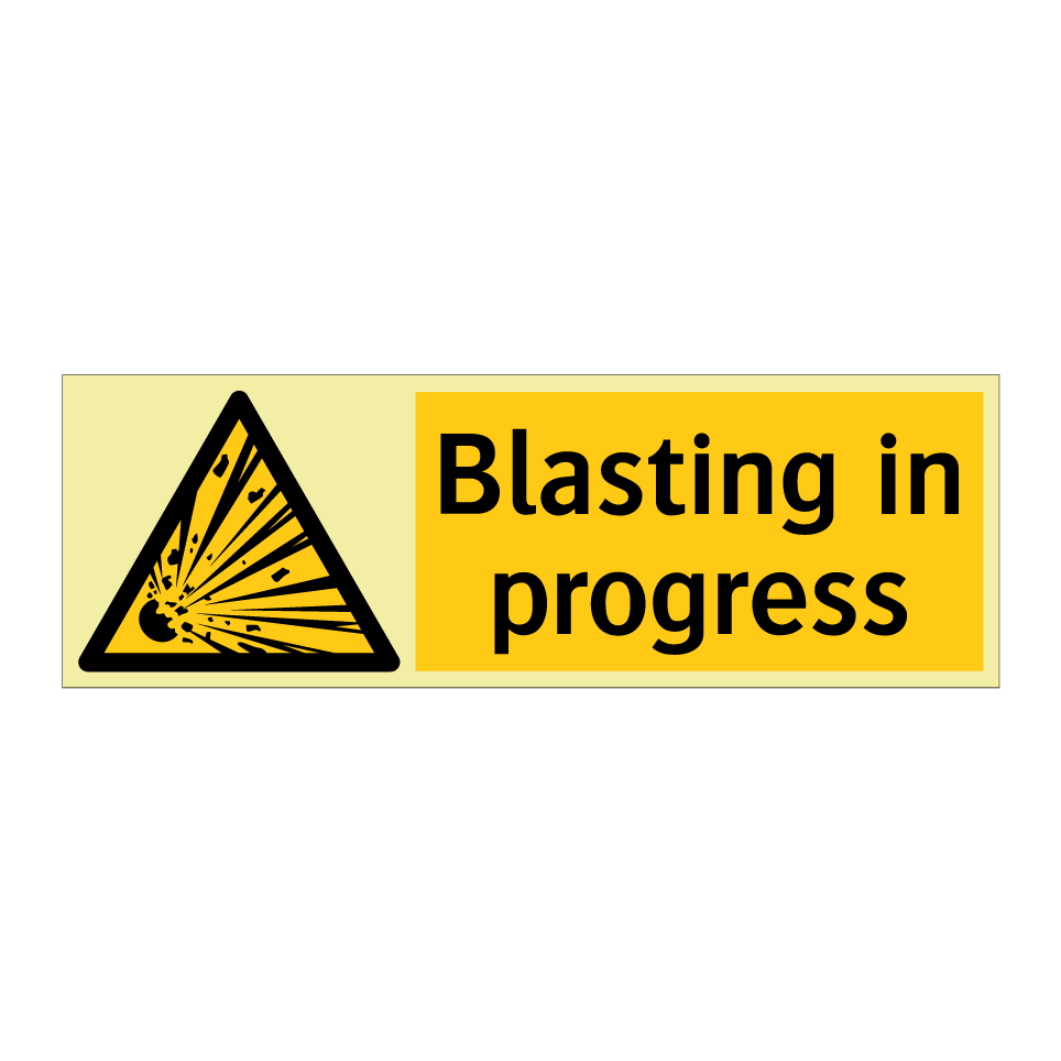 Blasting in progress