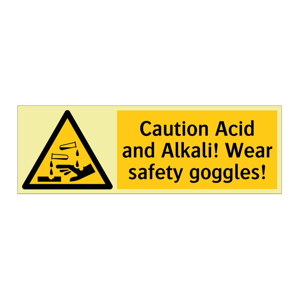 Caution Acid and Alkali! Wear safety goggles!
