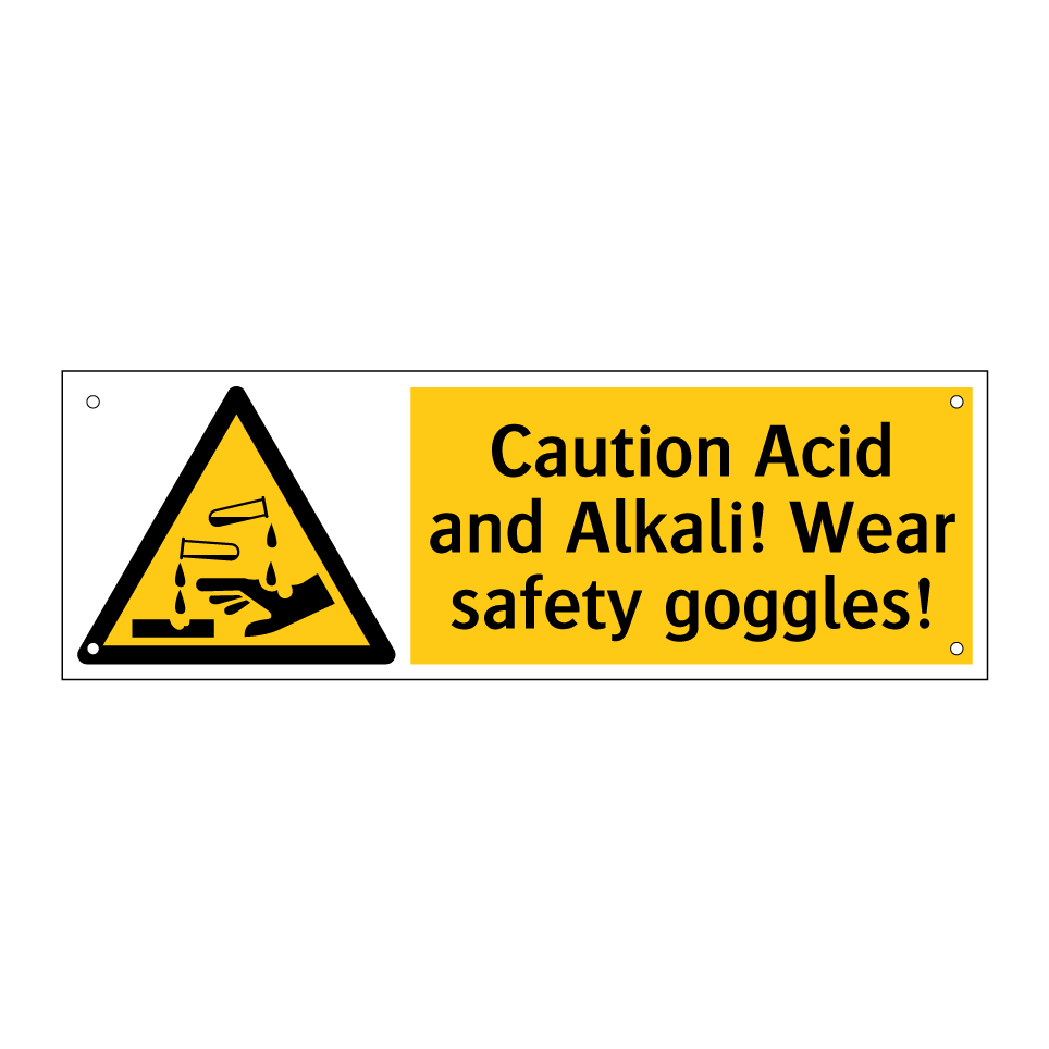 Caution Acid and Alkali! Wear safety goggles!
