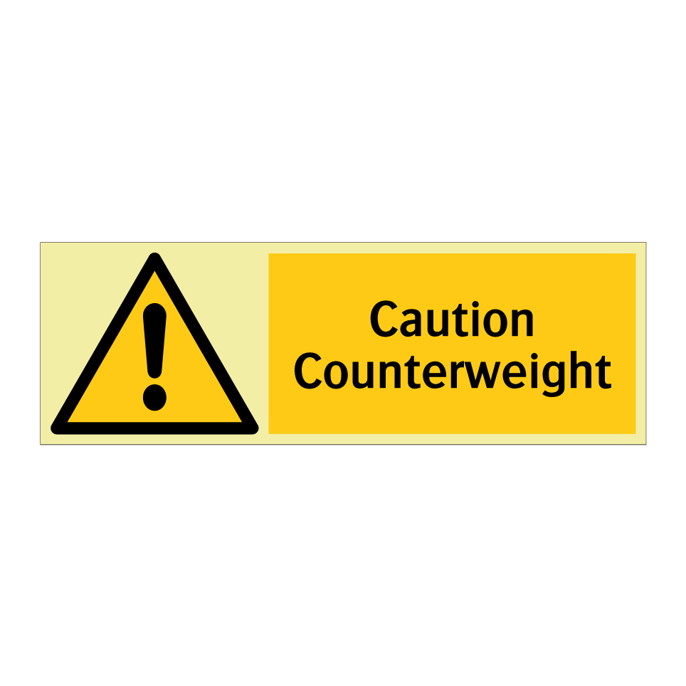 Caution Counterweight