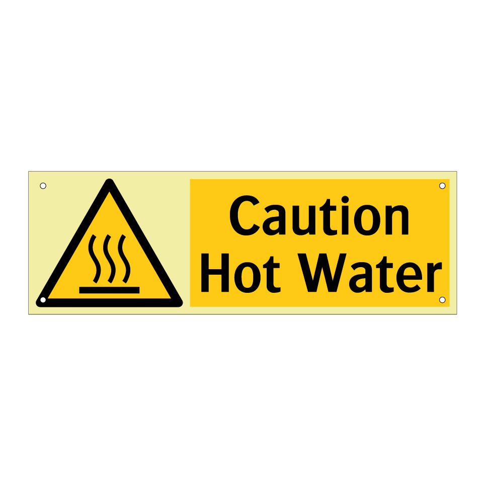 Caution Hot Water