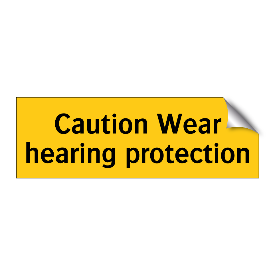 Caution Wear hearing protection