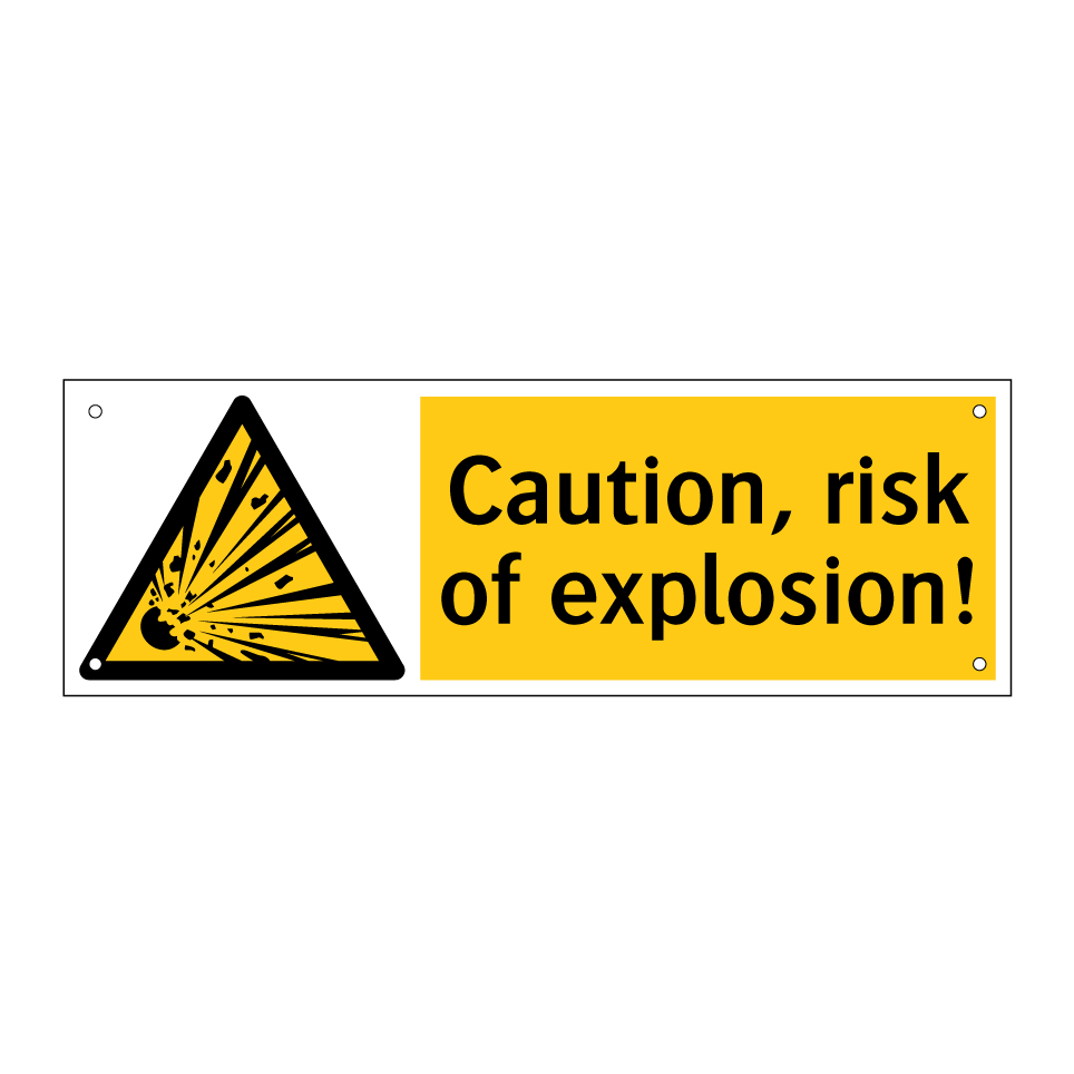Caution, risk of explosion!