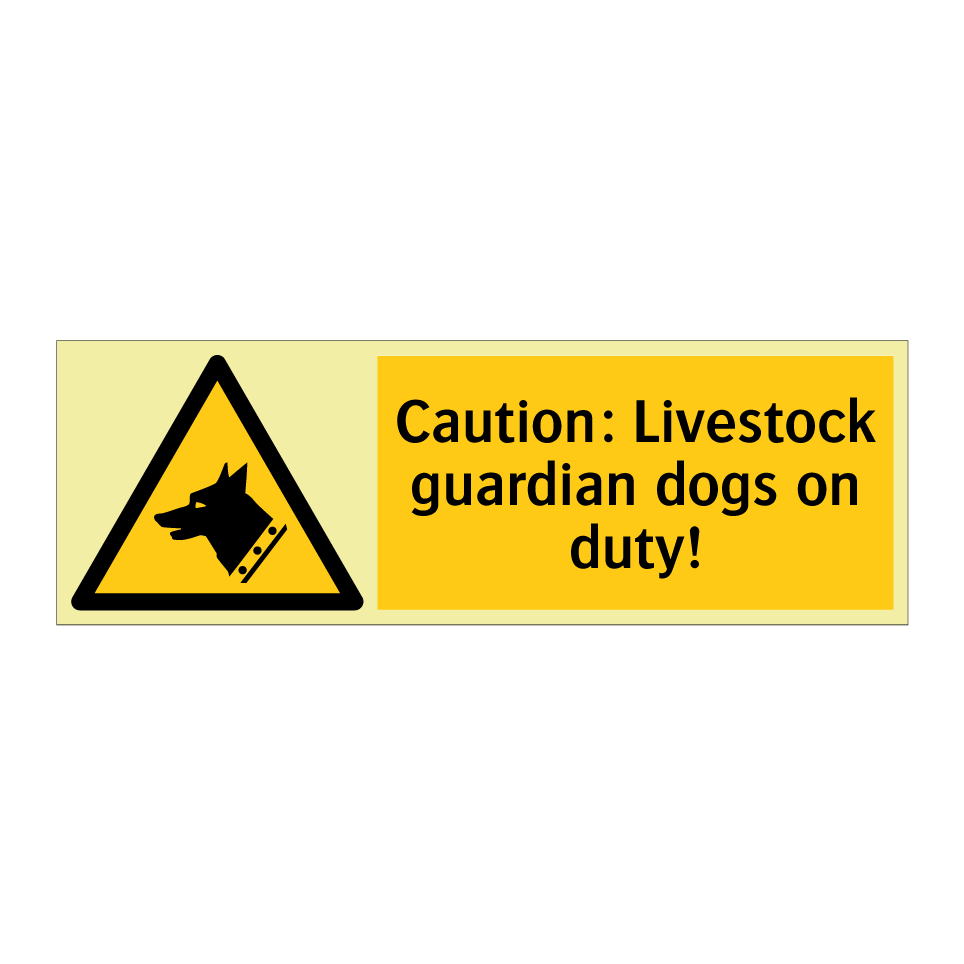 Caution: Livestock guardian dogs on duty!