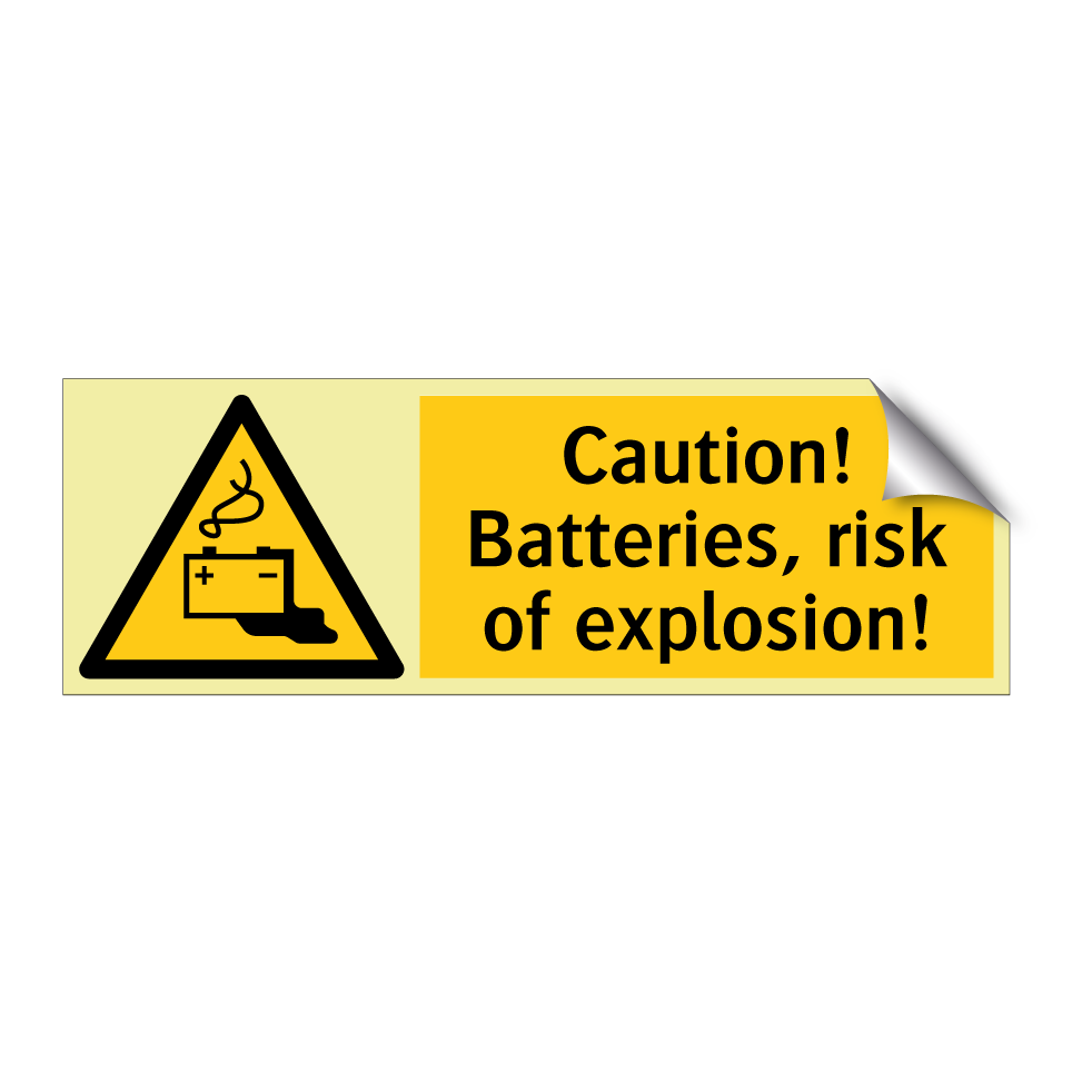 Caution! Batteries, risk of explosion!