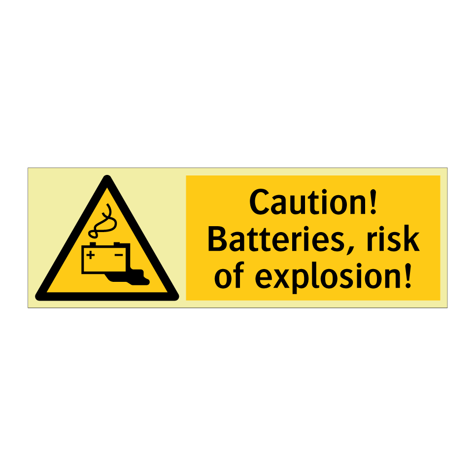 Caution! Batteries, risk of explosion!