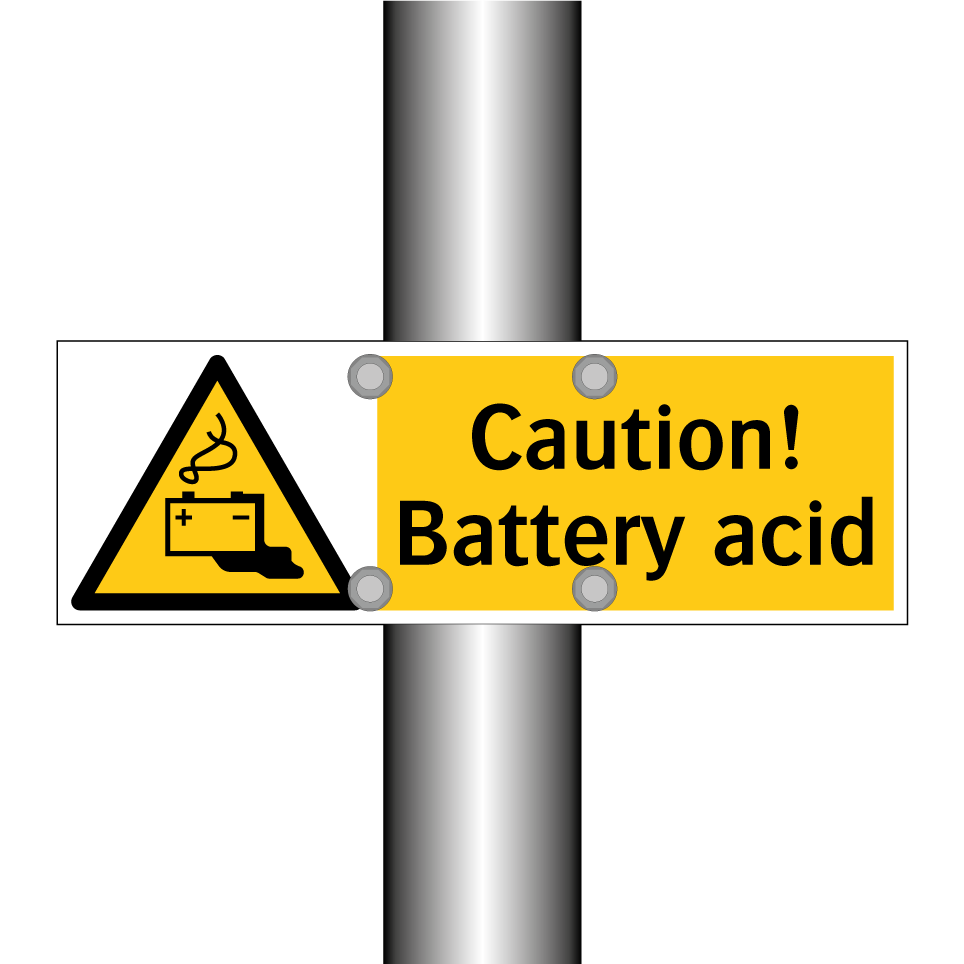 Caution! Battery acid