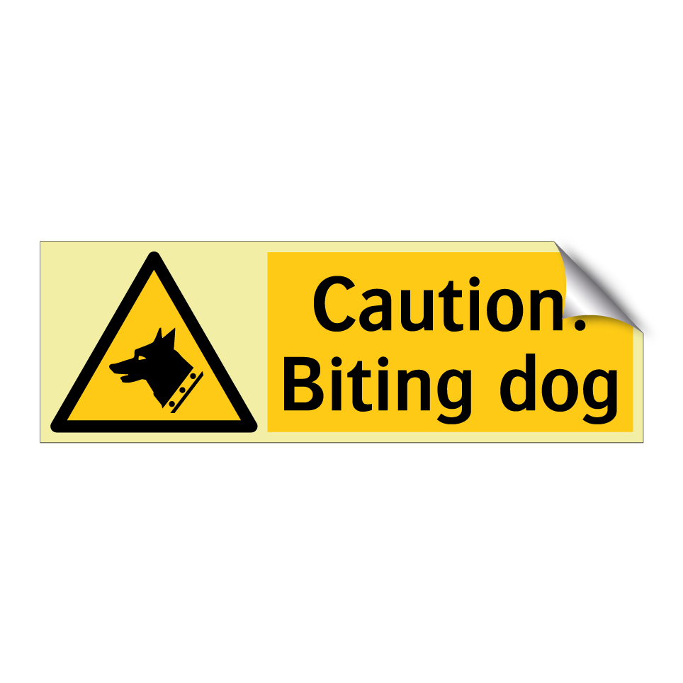 Caution! Biting dog
