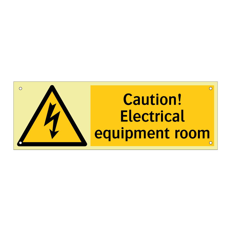 Caution! Electrical equipment room
