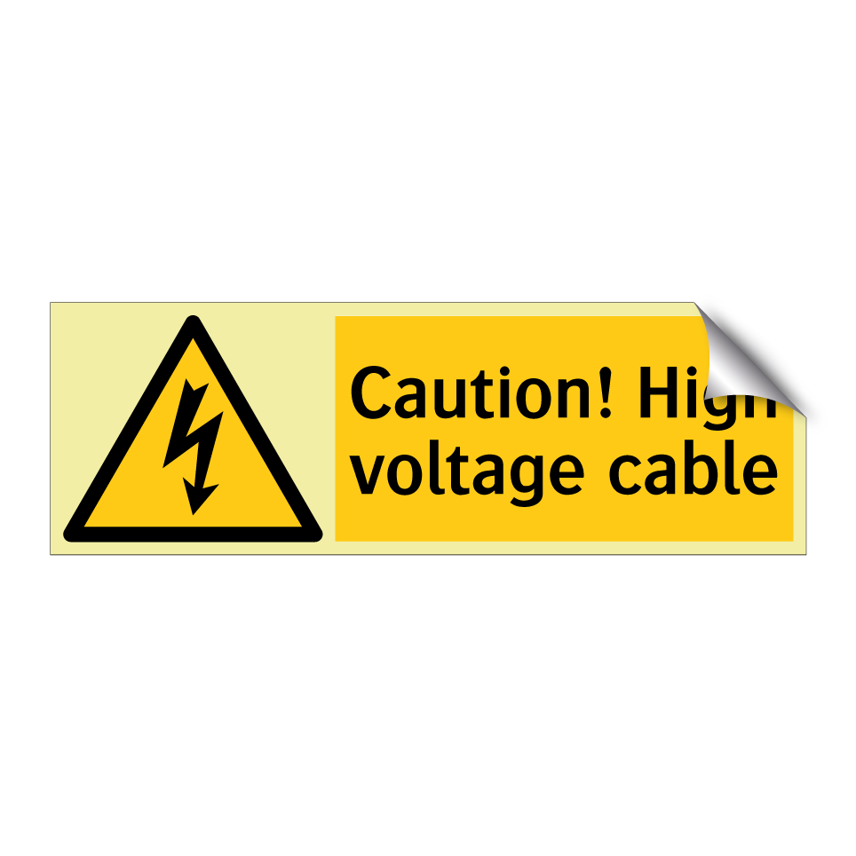 Caution! High voltage cable